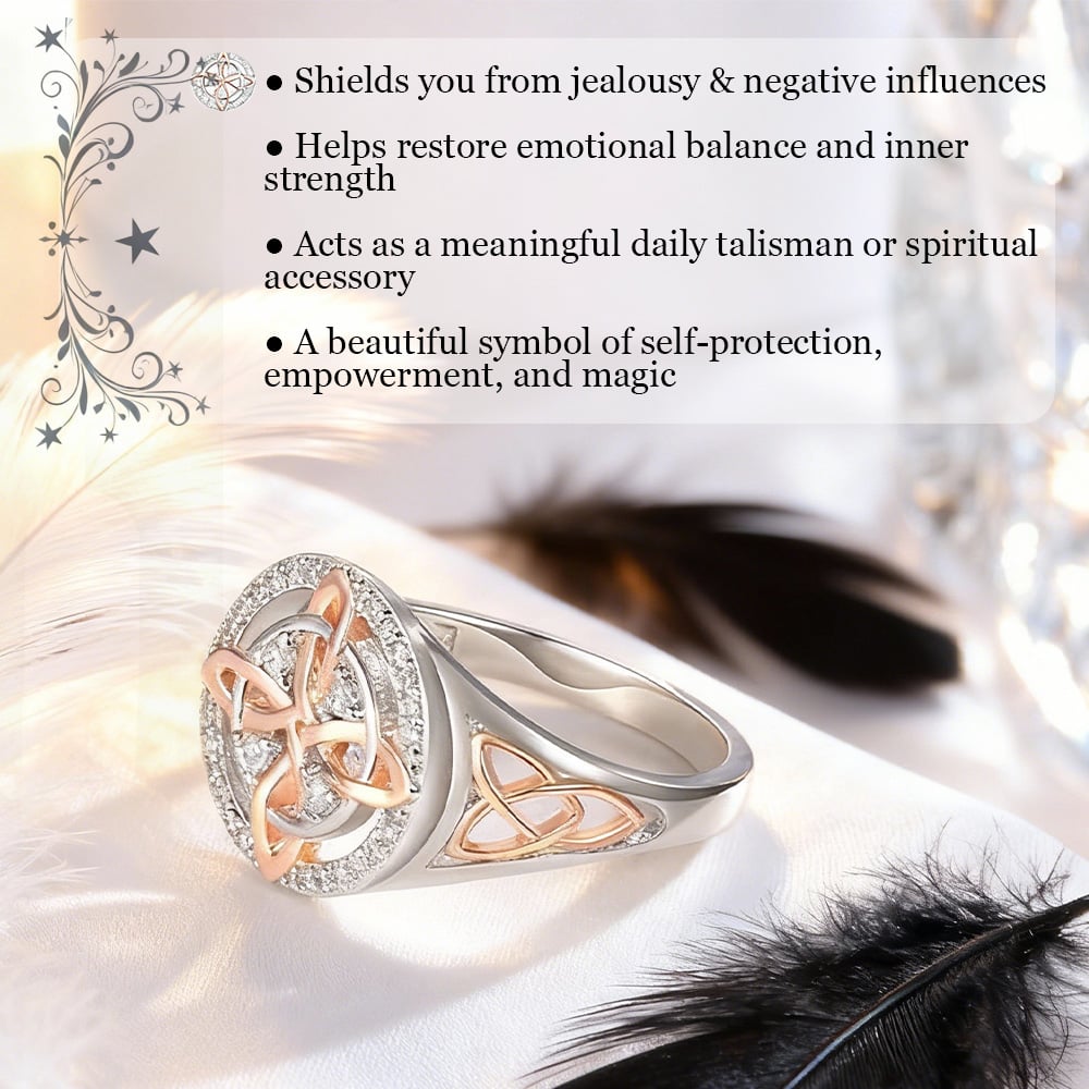 🔮💍Handcrafted protective ring ‘Witch's Return Knot’💞Protect your lov