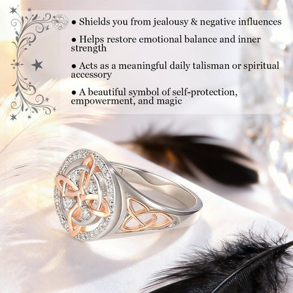 🔮💍Handcrafted protective ring ‘Witch's Return Knot’💞Protect your lov