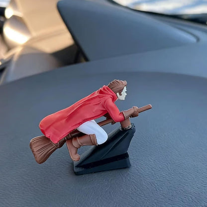 🚗Fantasy car decoration - 🧙‍♀️Hexen and wizard broomstick dashboard drift ornaments✨