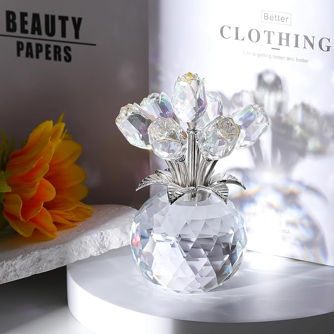 🌈✨ Crystal Flower Prism Vase ✨🌈