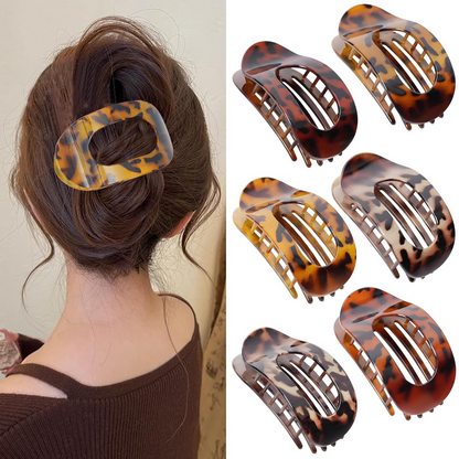 Oval hair clip set (4 pcs)