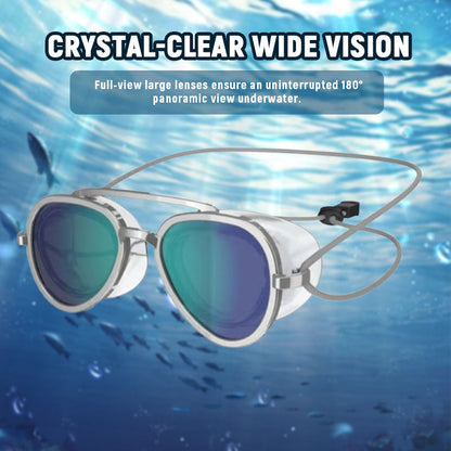 🌊 180° panoramic anti-fog swimming goggles for adults – leak-proof, wide-angle view, comfortable silicone, swimming goggles for training, the pool and leisure