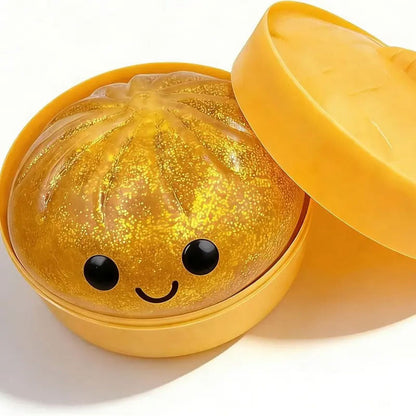 🔥Glittery Dumpling Squeeze Toy – A Cute Fidget Toy for Stress Relief, with a Steamer