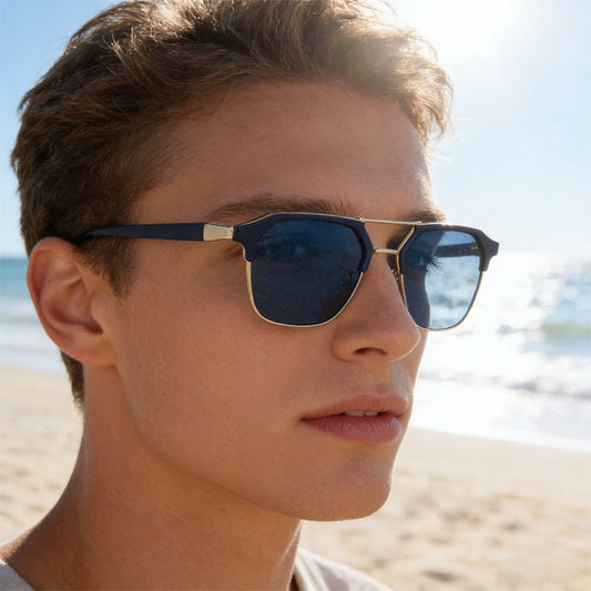 Trendy Half-rimmed Sunglasses 🕶️