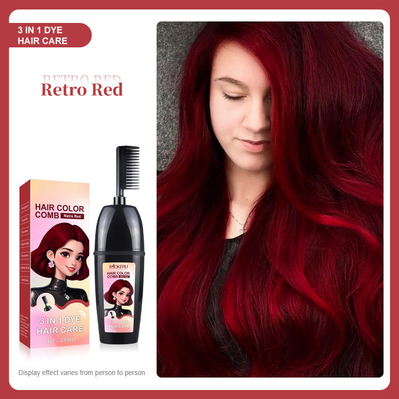 🧴3-in-1 hair dye comb | Easy hair dyeing at home with a built-in brush