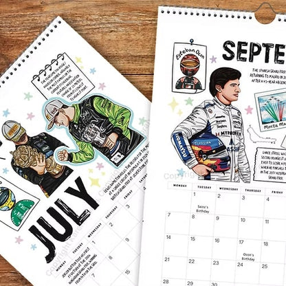 🏎️📅F1 Scrapbook Race Calendar 2026 — The ultimate wall calendar for racing fan