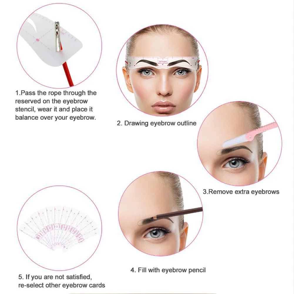 ✨ 12-in-1 Eyebrow Stencil Kit – Perfect Brows In Seconds