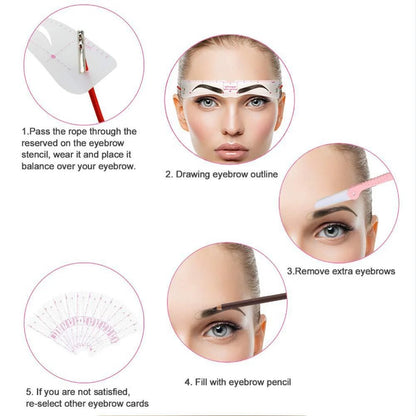 ✨ 12-in-1 Eyebrow Stencil Kit – Perfect Brows In Seconds