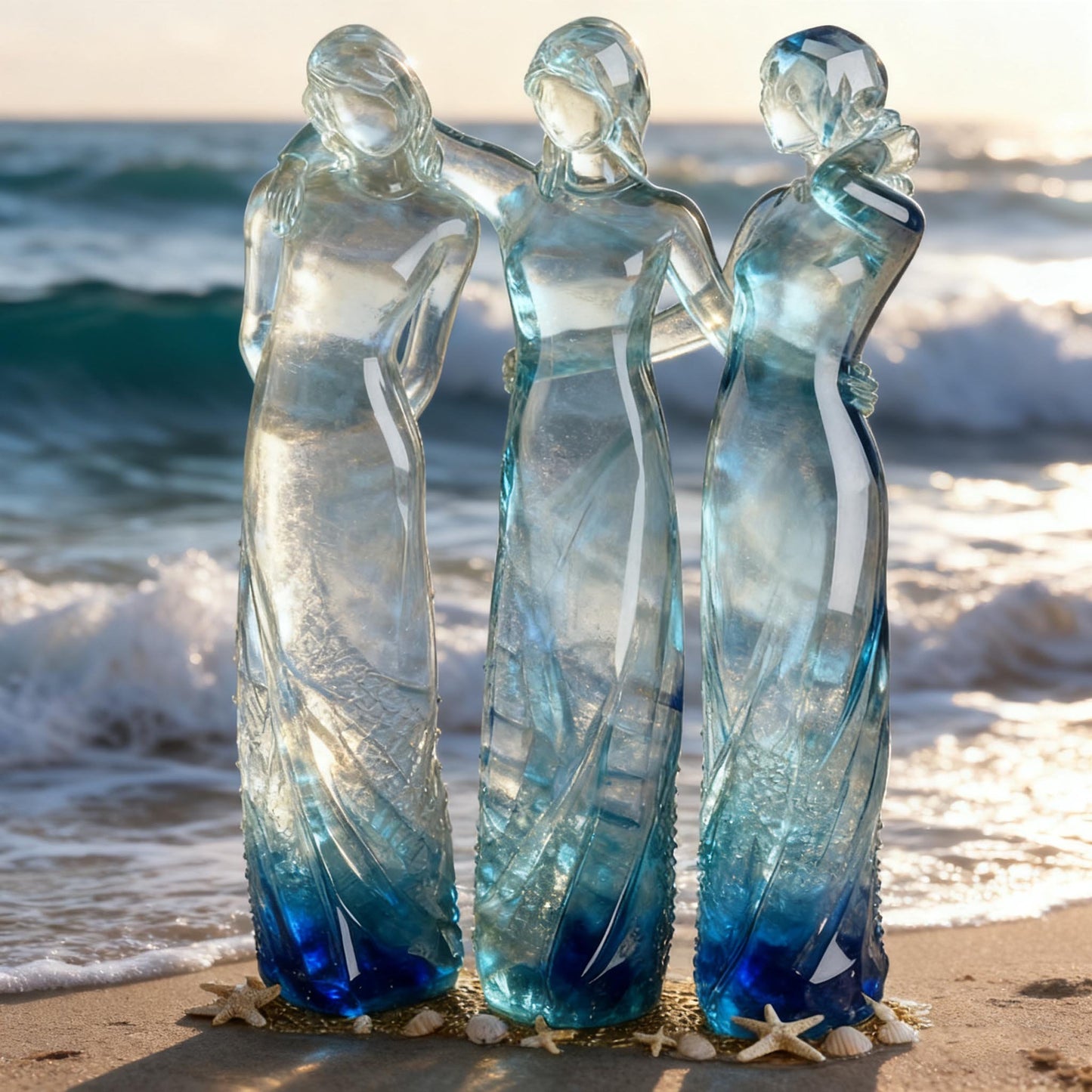 🔥Christmas Sale 49% Off👩🏻‍🤝‍👩🏻Sisters by My Side, Celebrates Friendships Three Sisters Sculpture🎁Christmas, Thanksgiving Day, Birthday Gifts