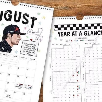 🏎️📅F1 Scrapbook Race Calendar 2026 — The ultimate wall calendar for racing fan