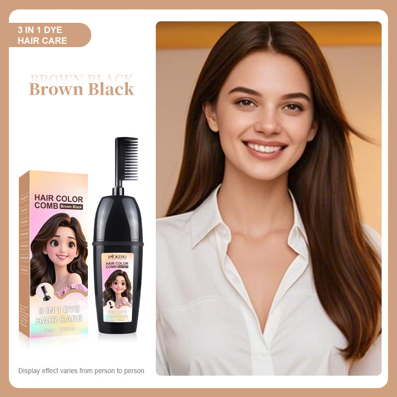 🧴3-in-1 hair dye comb | Easy hair dyeing at home with a built-in brush
