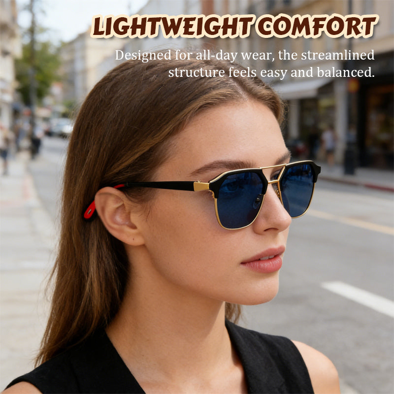 Trendy Half-rimmed Sunglasses 🕶️