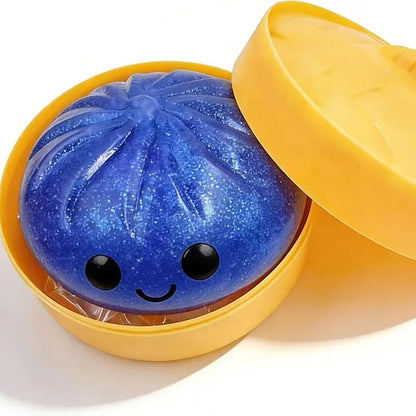 🔥Glittery Dumpling Squeeze Toy – A Cute Fidget Toy for Stress Relief, with a Steamer