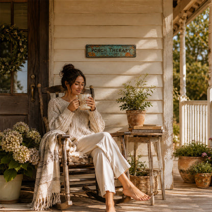 📢📢LAST DAY SALE 50% OFF✨Country-style "Porch Healing" Metal Sign