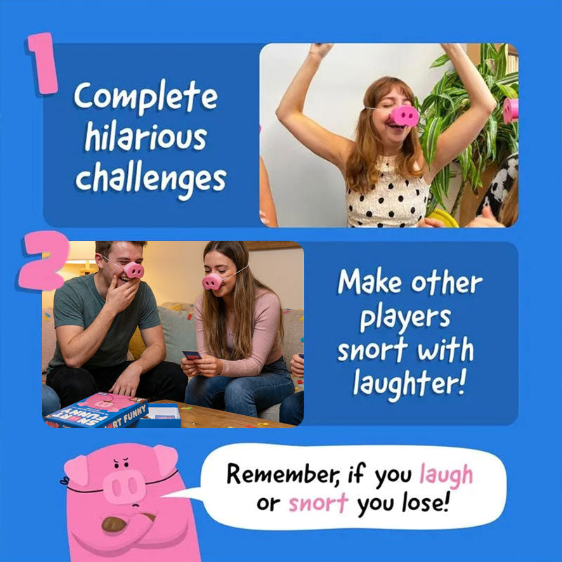 Snort Funny: The party game ‘Laugh and Lose’ 🐷