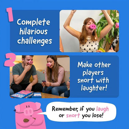 Snort Funny: The party game ‘Laugh and Lose’ 🐷