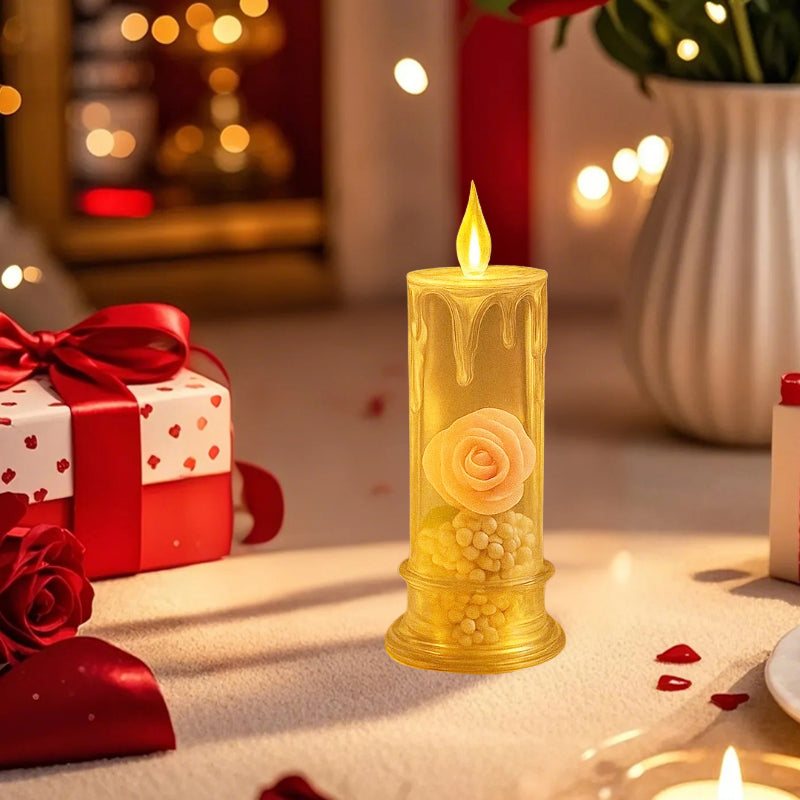 ✨ Eternal Glow Rose Candle – Where Light Meets Love 🌹💡