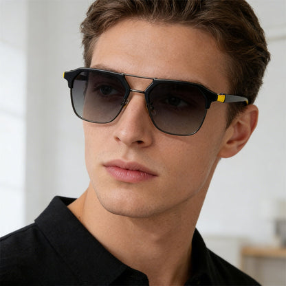 Trendy Half-rimmed Sunglasses 🕶️