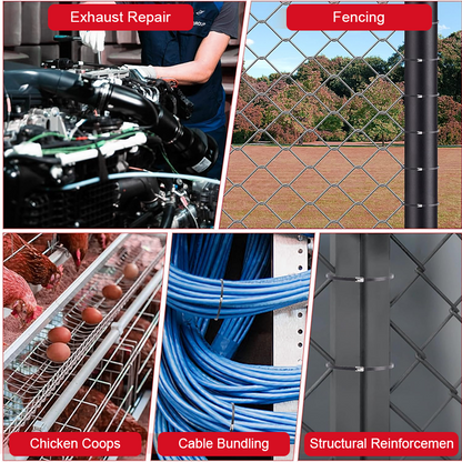 Stainless Steel Cable Tie Clamps And Steel Strap Tighteners