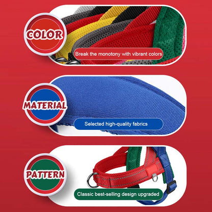 Dog harness + free leash measuring 1.5 m x 1.0