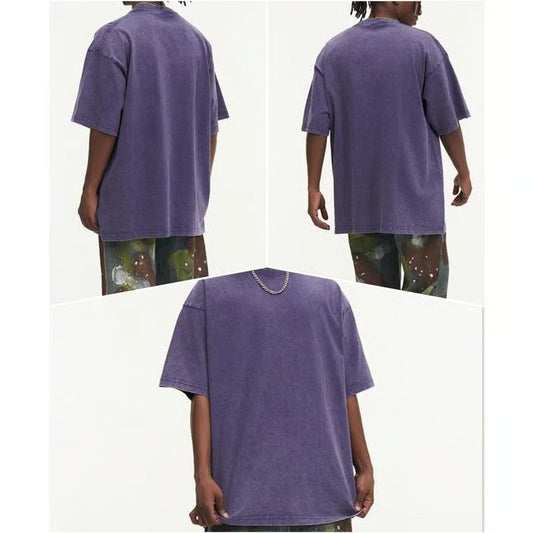 4 Pack Oversized Tshirts for Men Gym Vintage Heavyweight T Shirts Cotton Workout Acid Wash Baggy Tees