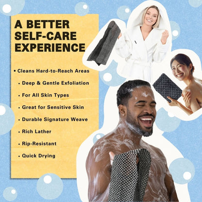 🧼Exfoliating antibacterial shower towel🚿