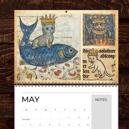 🐱Medieval Cats with Crowns Calendar 2026