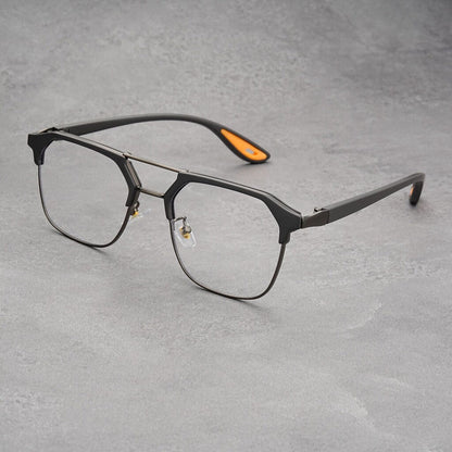 Trendy Half-rimmed Sunglasses 🕶️