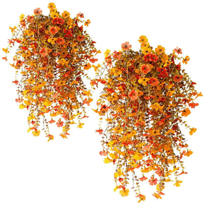 ⏳LAST DAY SPECIAL PRICE: ￡6.99!!🌷Outdoor cascading daisy and eucalyptus flowers – UV resistant