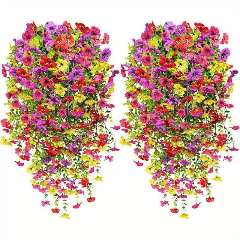⏳LAST DAY SPECIAL PRICE: ￡6.99!!🌷Outdoor cascading daisy and eucalyptus flowers – UV resistant