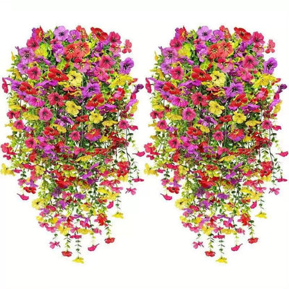 ⏳LAST DAY SPECIAL PRICE: ￡6.99!!🌷Outdoor cascading daisy and eucalyptus flowers – UV resistant