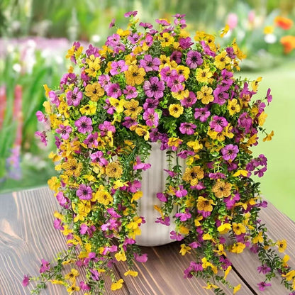 ⏳LAST DAY SPECIAL PRICE: ￡6.99!!🌷Outdoor cascading daisy and eucalyptus flowers – UV resistant