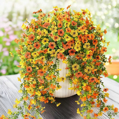 ⏳LAST DAY SPECIAL PRICE: ￡6.99!!🌷Outdoor cascading daisy and eucalyptus flowers – UV resistant
