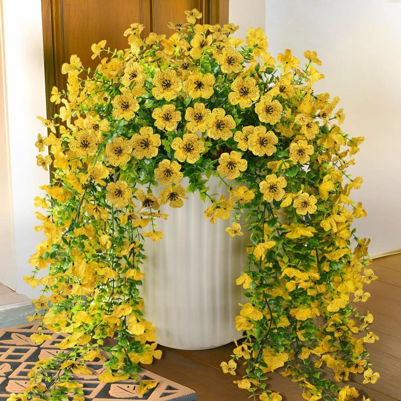 ⏳LAST DAY SPECIAL PRICE: ￡6.99!!🌷Outdoor cascading daisy and eucalyptus flowers – UV resistant
