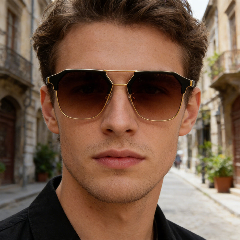 Trendy Half-rimmed Sunglasses 🕶️