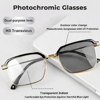 👓Photochromic Glasses – Auto Darkening, UV400  Blue Light Blocking