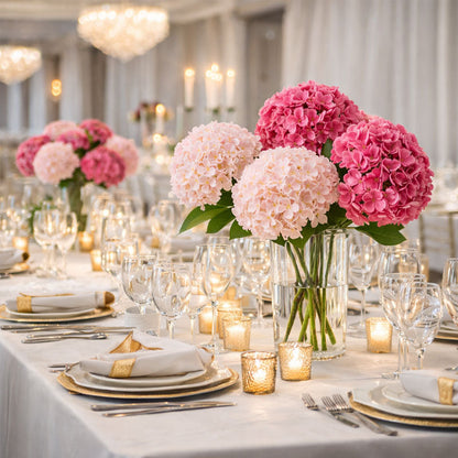 Artificial hydrangeas