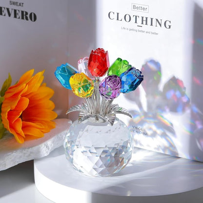 🌈✨ Crystal Flower Prism Vase ✨🌈
