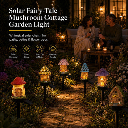 🔥Big Sale - 50% OFF🔥Solar Fairy-Tale Mushroom Cottage Garden Light – Magical LED Outdoor Decor for Gardens, Pathways & Cozy Backyard Spaces 🍄✨