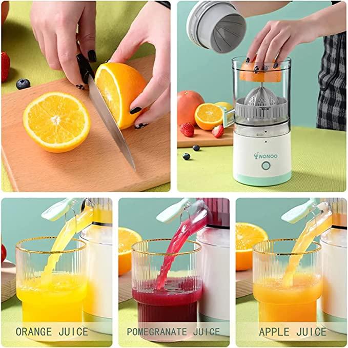 Electric Citrus Juicer | Portable and Rechargable | One Step Operation | Fresh Juice In Seconds
