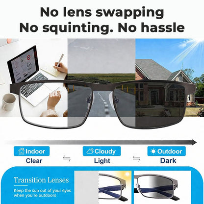 👓Photochromic Glasses – Auto Darkening, UV400  Blue Light Blocking