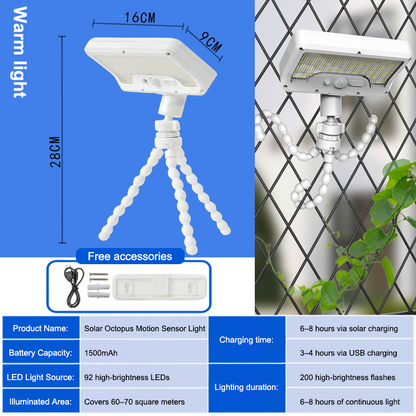 Flexible Octopus Solar Motion Sensor Light