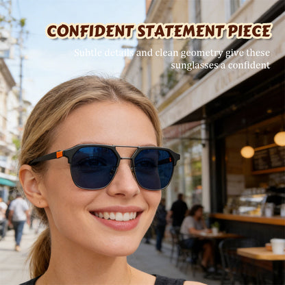 Trendy Half-rimmed Sunglasses 🕶️