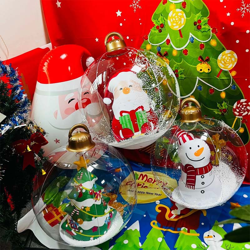 Inflatable Christmas bauble decorations