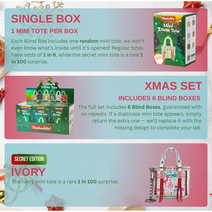 🔥LAST DAY 49% OFF🎄Montana West Mini Christmas Carrier Bag Blind Box Gift for Christmas Surprise