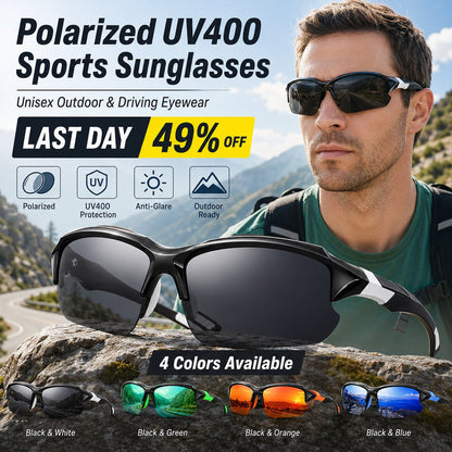 Polarized UV400 Sports Sunglasses – Unisex Outdoor & Driving Eyewear