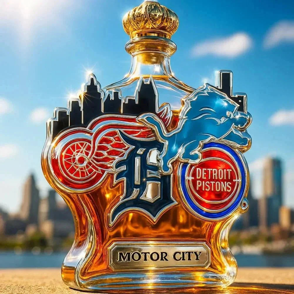 Detroit Limited Edition Motor City Whiskey Bottle