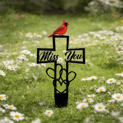 🐦LAST DAY SALE -💖Metal Cemetery Memorial Plaque for Remembrance✝️