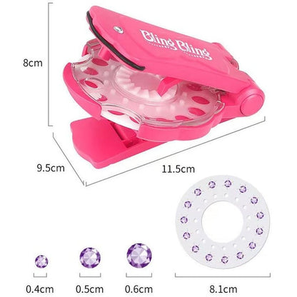 ✨Glitter Diamond Styling Tools Hair Gemstone Styling Set to light up girls' hair, clothes, accessories, No Heat Required Hair Styling Accessories