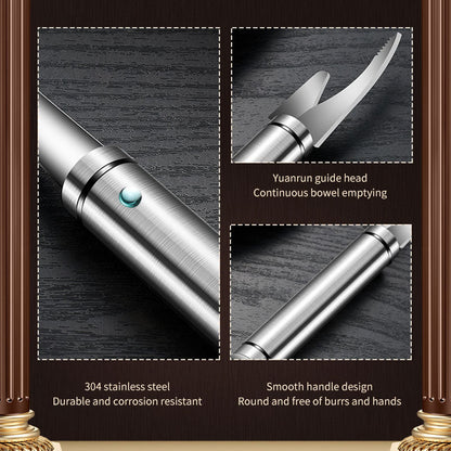 Stainless steel shrimp peeler and gutter